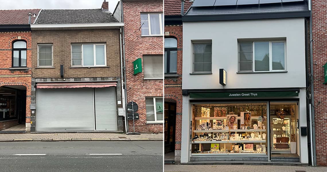 gevelrenovatie voor en na
